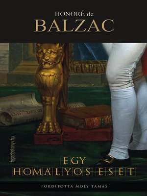 cover image of Egy homályos eset